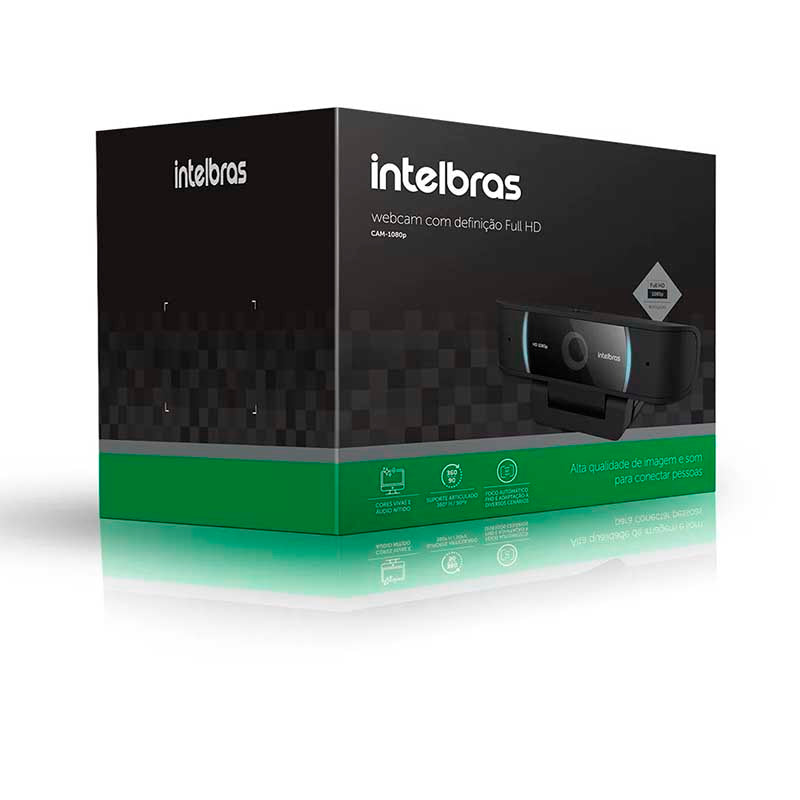 Webcam Conferencia USB Intelbras CAM-1080p com Microfone Full Hd - 4291080